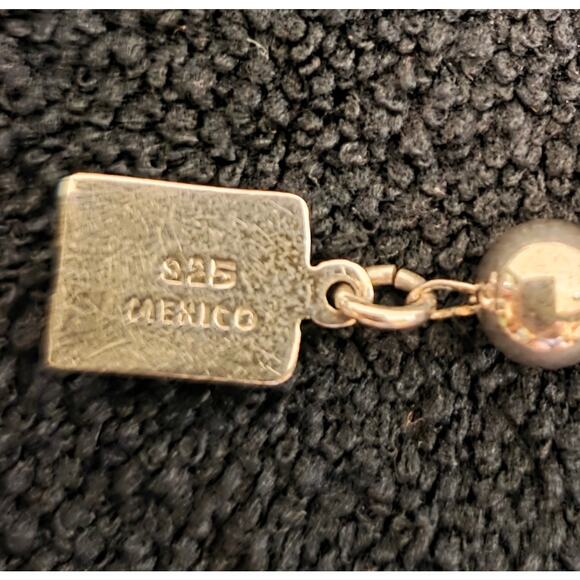 Vintage 925 Sterling Silver Balls 16" Necklace Mexico Gift Birthday Christmas - Picture 3 of 5